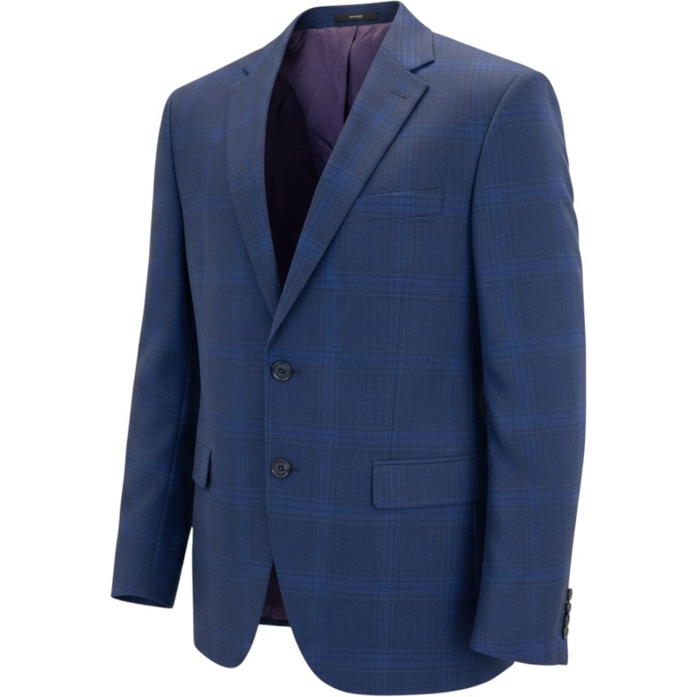 Paul Smith Kensington Fit Loro Piana Blue Glen Plaid Blazer Made in Italy 40R